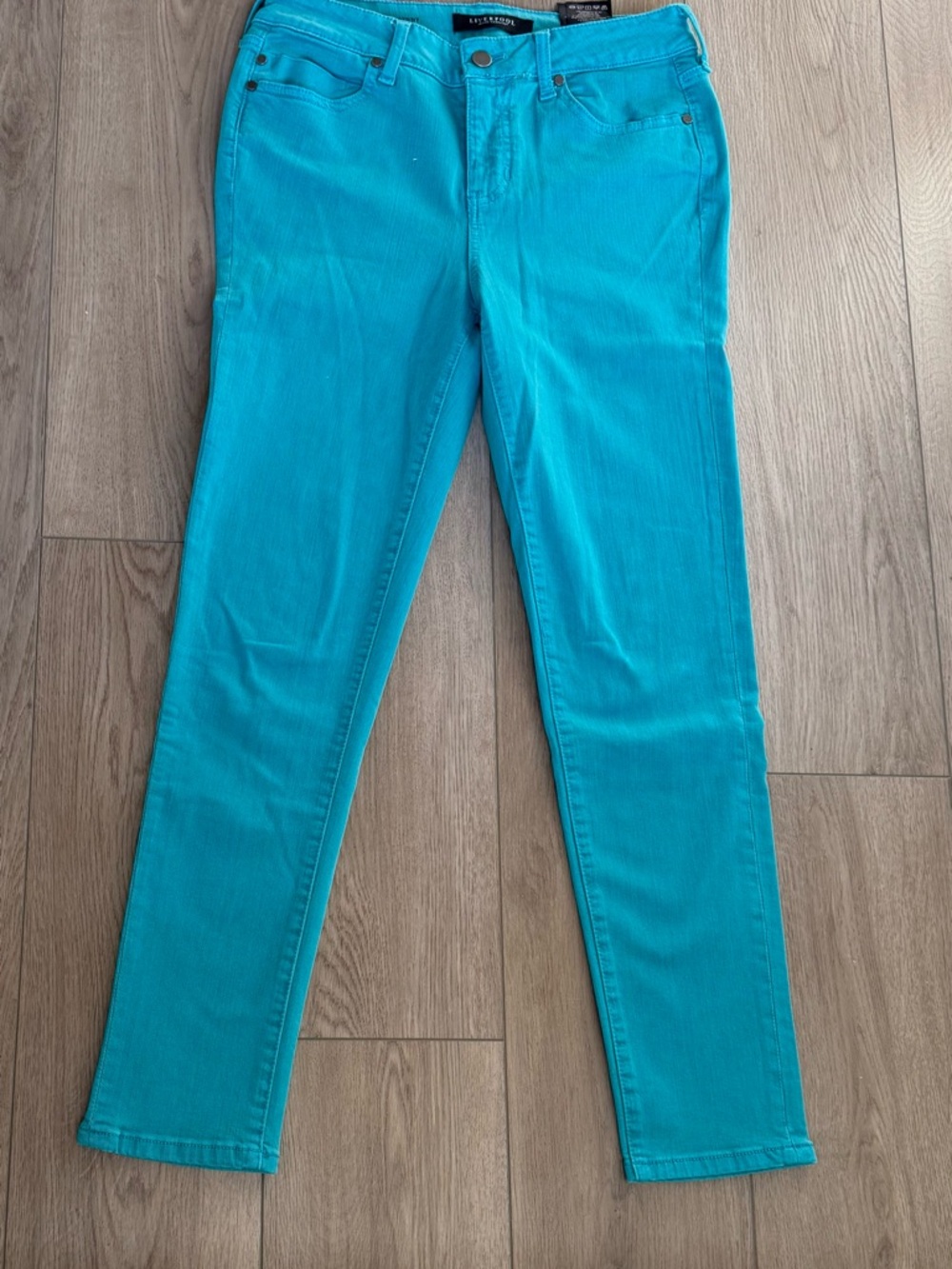 Liverpool Jeans Company Skinny Jeans in Bright Teal Blue
